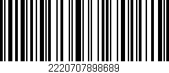 Código de barras (EAN, GTIN, SKU, ISBN): '2220707898689'