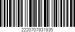Código de barras (EAN, GTIN, SKU, ISBN): '2220707931935'
