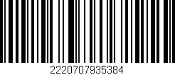 Código de barras (EAN, GTIN, SKU, ISBN): '2220707935384'