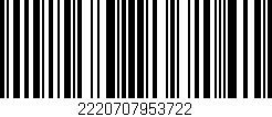 Código de barras (EAN, GTIN, SKU, ISBN): '2220707953722'