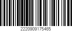 Código de barras (EAN, GTIN, SKU, ISBN): '2220909175465'