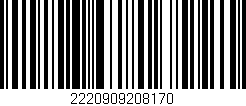 Código de barras (EAN, GTIN, SKU, ISBN): '2220909208170'