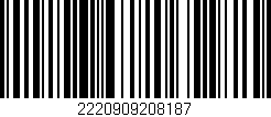 Código de barras (EAN, GTIN, SKU, ISBN): '2220909208187'
