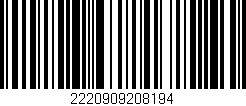 Código de barras (EAN, GTIN, SKU, ISBN): '2220909208194'