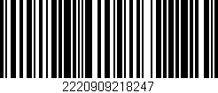 Código de barras (EAN, GTIN, SKU, ISBN): '2220909218247'
