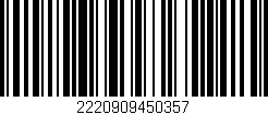 Código de barras (EAN, GTIN, SKU, ISBN): '2220909450357'