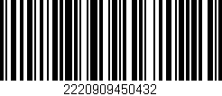 Código de barras (EAN, GTIN, SKU, ISBN): '2220909450432'