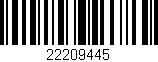 Código de barras (EAN, GTIN, SKU, ISBN): '22209445'