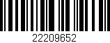 Código de barras (EAN, GTIN, SKU, ISBN): '22209652'