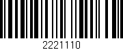 Código de barras (EAN, GTIN, SKU, ISBN): '2221110'