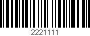 Código de barras (EAN, GTIN, SKU, ISBN): '2221111'