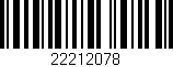 Código de barras (EAN, GTIN, SKU, ISBN): '22212078'