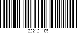 Código de barras (EAN, GTIN, SKU, ISBN): '22212/105'