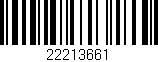 Código de barras (EAN, GTIN, SKU, ISBN): '22213661'