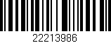 Código de barras (EAN, GTIN, SKU, ISBN): '22213986'