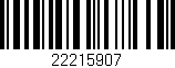 Código de barras (EAN, GTIN, SKU, ISBN): '22215907'