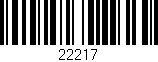 Código de barras (EAN, GTIN, SKU, ISBN): '22217'