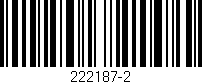 Código de barras (EAN, GTIN, SKU, ISBN): '222187-2'