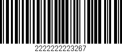 Código de barras (EAN, GTIN, SKU, ISBN): '2222222223267'