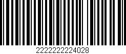 Código de barras (EAN, GTIN, SKU, ISBN): '2222222224028'