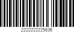 Código de barras (EAN, GTIN, SKU, ISBN): '2222222225636'