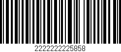 Código de barras (EAN, GTIN, SKU, ISBN): '2222222225858'