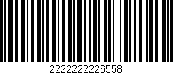 Código de barras (EAN, GTIN, SKU, ISBN): '2222222226558'