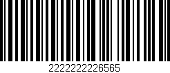 Código de barras (EAN, GTIN, SKU, ISBN): '2222222226565'