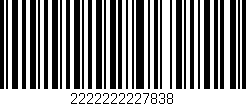 Código de barras (EAN, GTIN, SKU, ISBN): '2222222227838'