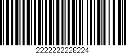 Código de barras (EAN, GTIN, SKU, ISBN): '2222222228224'