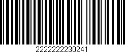 Código de barras (EAN, GTIN, SKU, ISBN): '2222222230241'
