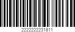 Código de barras (EAN, GTIN, SKU, ISBN): '2222222231811'