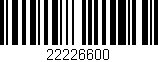 Código de barras (EAN, GTIN, SKU, ISBN): '22226600'