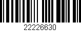 Código de barras (EAN, GTIN, SKU, ISBN): '22226630'