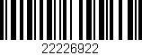 Código de barras (EAN, GTIN, SKU, ISBN): '22226922'