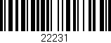 Código de barras (EAN, GTIN, SKU, ISBN): '22231'