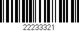 Código de barras (EAN, GTIN, SKU, ISBN): '22233321'