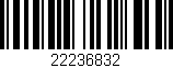 Código de barras (EAN, GTIN, SKU, ISBN): '22236832'