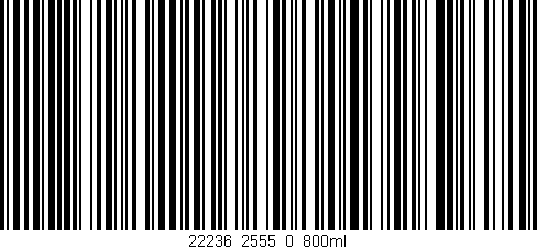 Código de barras (EAN, GTIN, SKU, ISBN): '22236_2555_0_800ml'
