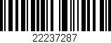 Código de barras (EAN, GTIN, SKU, ISBN): '22237287'