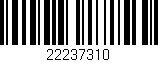 Código de barras (EAN, GTIN, SKU, ISBN): '22237310'