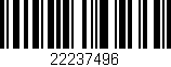 Código de barras (EAN, GTIN, SKU, ISBN): '22237496'