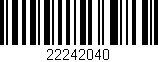 Código de barras (EAN, GTIN, SKU, ISBN): '22242040'