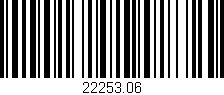 Código de barras (EAN, GTIN, SKU, ISBN): '22253.06'