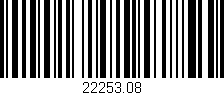 Código de barras (EAN, GTIN, SKU, ISBN): '22253.08'
