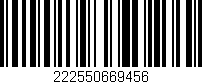 Código de barras (EAN, GTIN, SKU, ISBN): '222550669456'