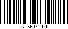 Código de barras (EAN, GTIN, SKU, ISBN): '22255074308'