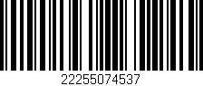 Código de barras (EAN, GTIN, SKU, ISBN): '22255074537'