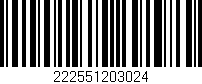 Código de barras (EAN, GTIN, SKU, ISBN): '222551203024'