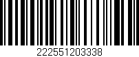 Código de barras (EAN, GTIN, SKU, ISBN): '222551203338'